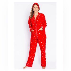 NWT PJ SALVAGE Red Star Flannel Pajama Sets